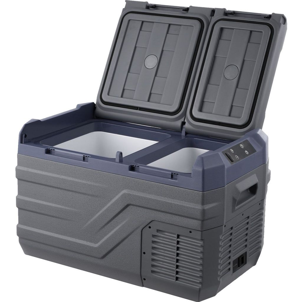 Car Refrigerator, 12 Volt Car Refrigerator Fridge, 25 L Dual Zone Portable Freezer, -4-68 F Adjustable Range, 12/24V DC and 100-240V AC Compressor Cooler for Outdoor, Camping, RV