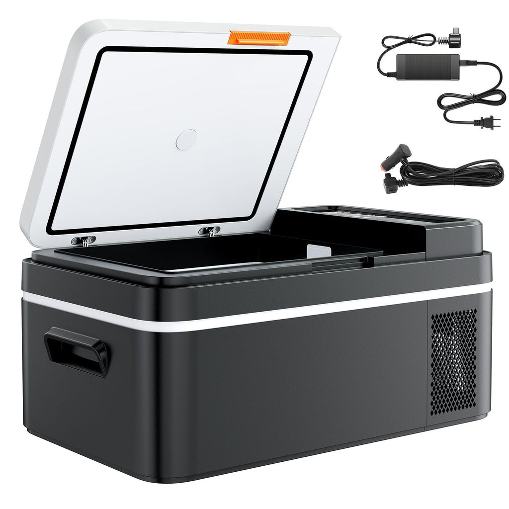 Car Refrigerator, DC 12/24V AC100-240V Compressor Electric Cooler, -4°F to 68°F Car Fridge with APP Control, 21 QT Cars Freezer for RVs, Campsites, Boats, Camping, Fishing, 60W Portable Freezer