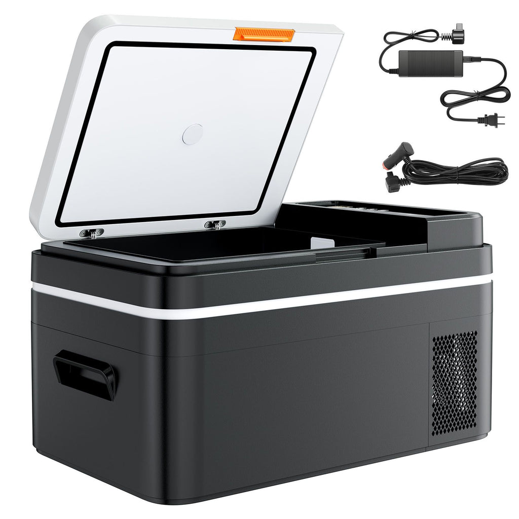Car Refrigerator, DC 12/24V AC100-240V Compressor Electric Cooler, -4°F to 68°F Car Fridge with APP Control, 23 QT Cars Freezer for RVs, Campsites, Boats, Camping, Fishing, 45W Portable Freezer