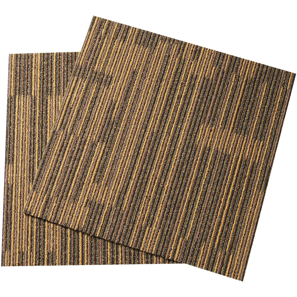 Carpet Tiles Reusable, 20"x 20"Carpet Squares With Padding Attached, Soft Padded Carpet Tiles, Easy Install DIY for Bedroom Living Room (12Tiles, Mixed Brown)