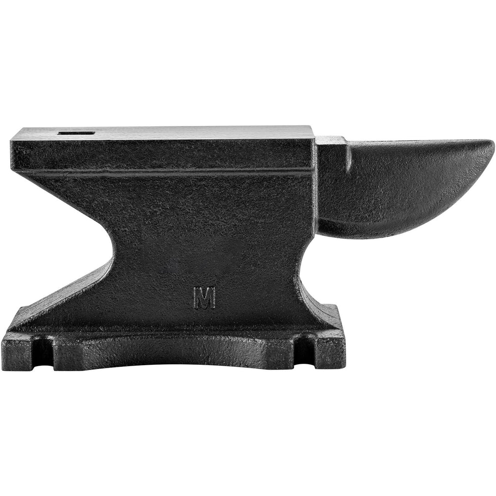 Cast Iron Anvil, 100 Lbs/45kg Single Horn Anvil, with 10.4 x 5 in Countertop and Stable Base, High Hardness Rugged Round Horn Anvil Blacksmith, for Shaping, Bending, Twisting
