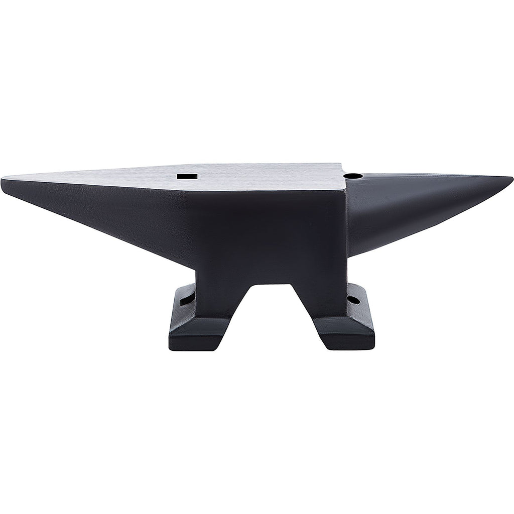 Cast Iron Anvil, 105 Lbs Single Horn Anvil with Large Countertop and Stable Base, High Hardness Rugged Round Horn Anvil Blacksmith, for Bending, Shaping