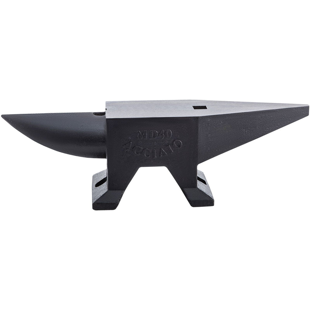 Cast Iron Anvil, 86 Lbs Single Horn Anvil with Large Countertop and Stable Base, High Hardness Rugged Round Horn Anvil Blacksmith, for Bending, Shaping