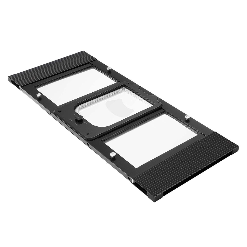 Cat Door for Window, Adjustable to Fit Window Width 31"-36", 4 Secure Lock Modes, Aluminum Frame and High-Transparency Glass, Magnetic Closure, Weatherproof Quick-Fit Pet Door for Cats, Black