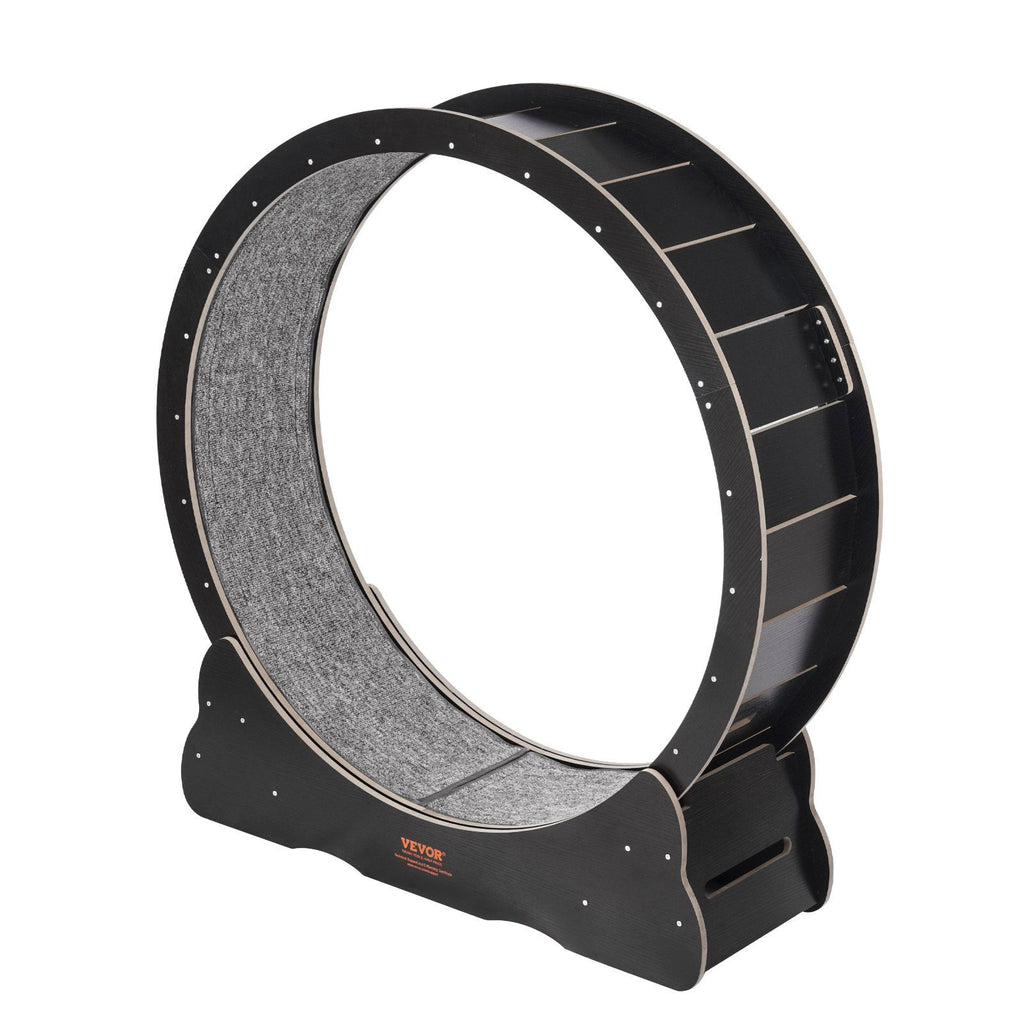 Cat Exercise Wheel 43.3" Large Cat Treadmill Wheel for Indoor Cats Black