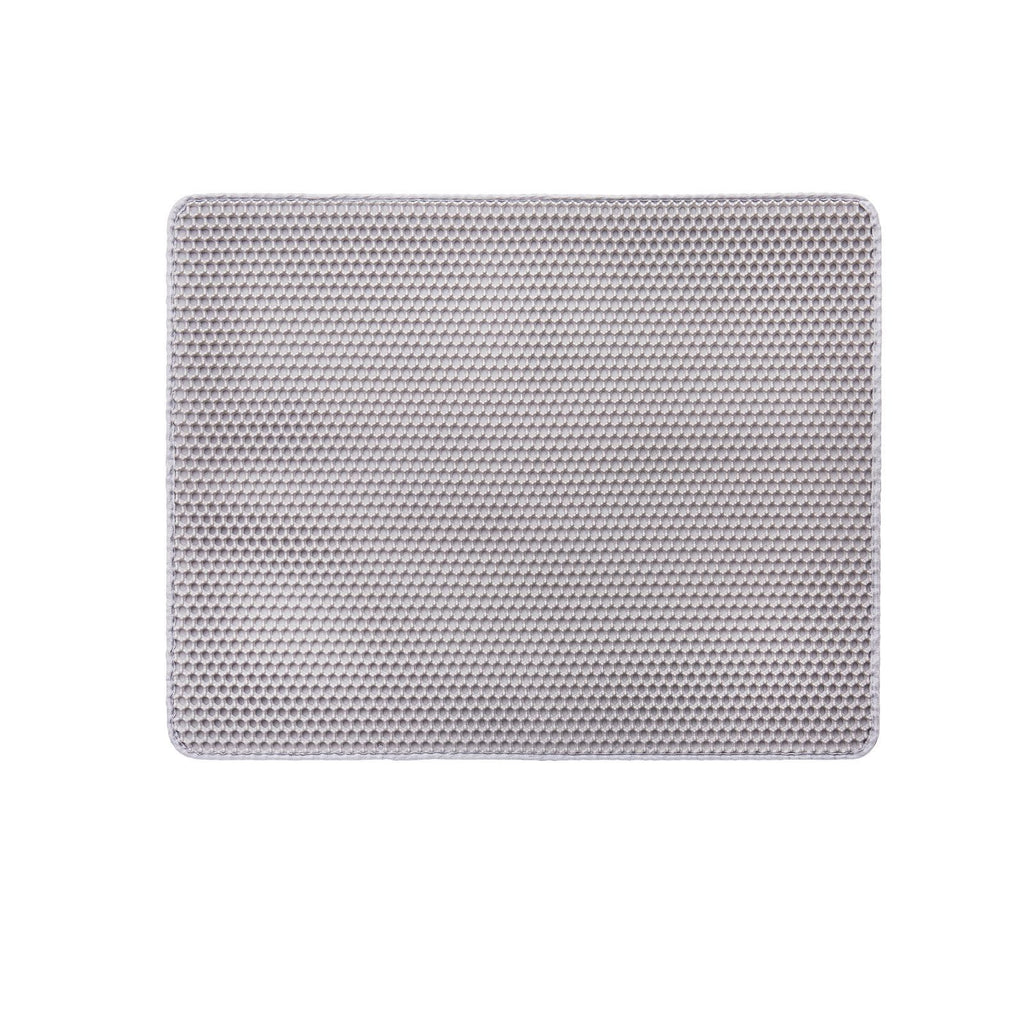 Cat Litter Mat, 30 x 24 in, Double-Layer Litter Box Mat, Non-Slip & Urine-Proof Litter-Trapping Mats for Indoor Cats, Honeycomb Design, Soft on Paws, Washable Large Kitty Mats for Floor