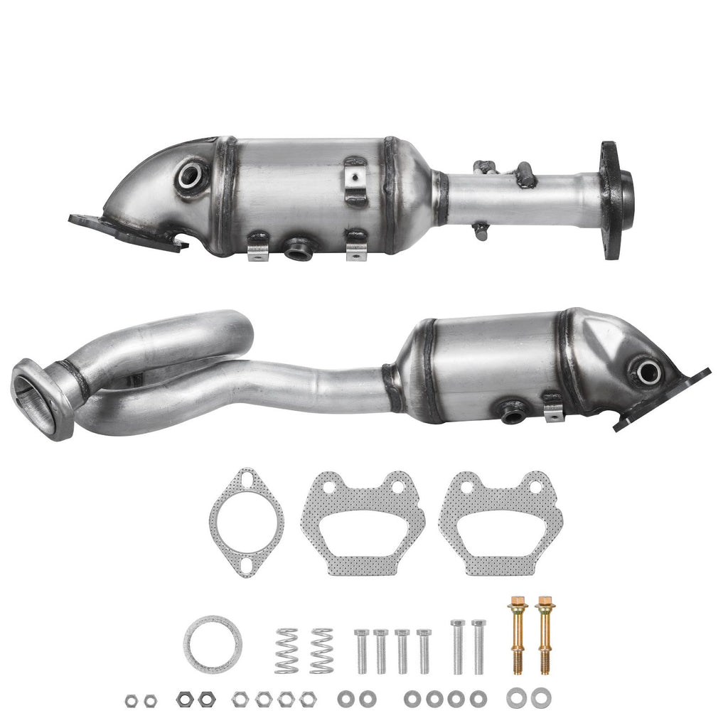 Catalytic Converter, 2 Pack, Compatible with 2012-2017 Jeep Wrangler 3.6L V6, Front, Replacement OE 641511, Stainless Steel Material High Flow Catalytic Converter, for Exhaust Gas Purification