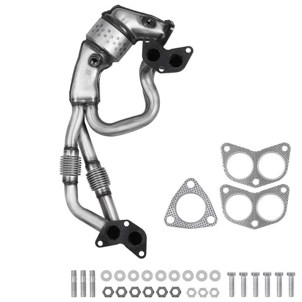 Catalytic Converter, Compatible with Subaru Forester Impreza Legacy Outback/ SAAB 9-2X, 2.5L H4, Front, Replacement OE 16564, Stainless Steel High Flow Converter, for Exhaust Gas Purification