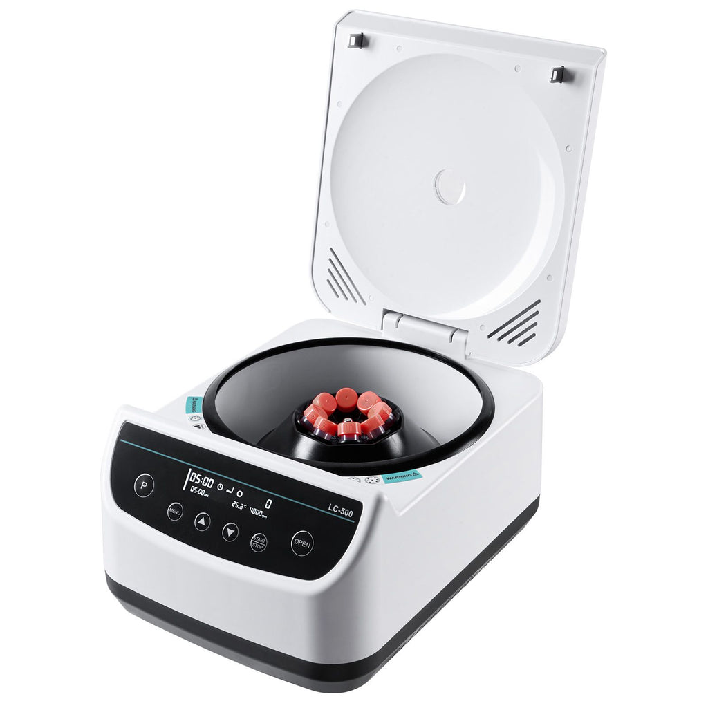 Centrifuge Machine, 100-1900xg RCF Electric Laboratory Centrifuge Machine with 1 Rotor for 2/5/10/15ml Tube Capacity, Low Speed 500-4000rpm with Timer, Widely Used in Various Experiments
