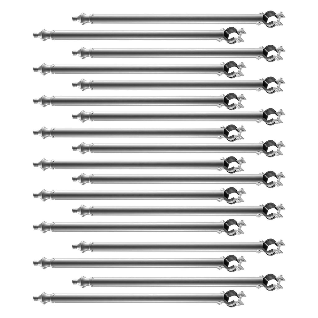 Chain Link Fence Extensions, 18 Packs 27.4" Extension Height, Galvanized Post Extender for 1.3" to 1.5" Top of Fence, U Bracket, Barbed Wire Extend Arm for Privacy, Prevent Dogs Jumping Out