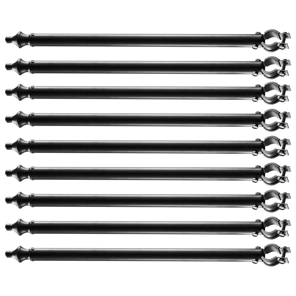 Chain Link Fence Extensions, 9 Packs 27.4" Extension Height, Galvanized Post Extender for 1.3" to 1.5" Top of Fence, U Bracket, Barbed Wire Extend Arm for Privacy, Prevent Dogs Jumping Out