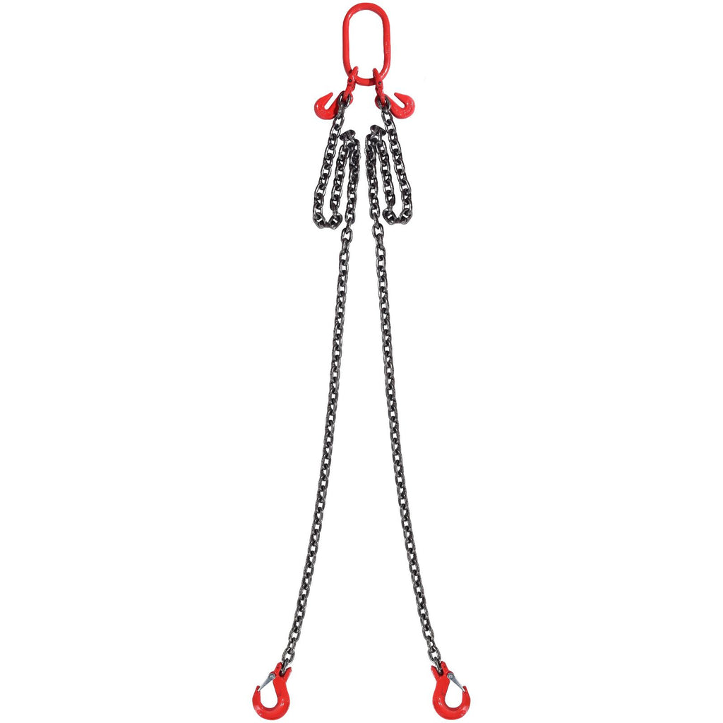 Chain Sling, 5/16 inch x 6 ft Lifting Chains with Hooks, G80 Engine Chain Hoist Lifts, 6600 lbs/3 Ton Lifting Sling Chains for Engine Hoist, Engine Lift Chain with 2 Leg Grab Hooks and Adjusters