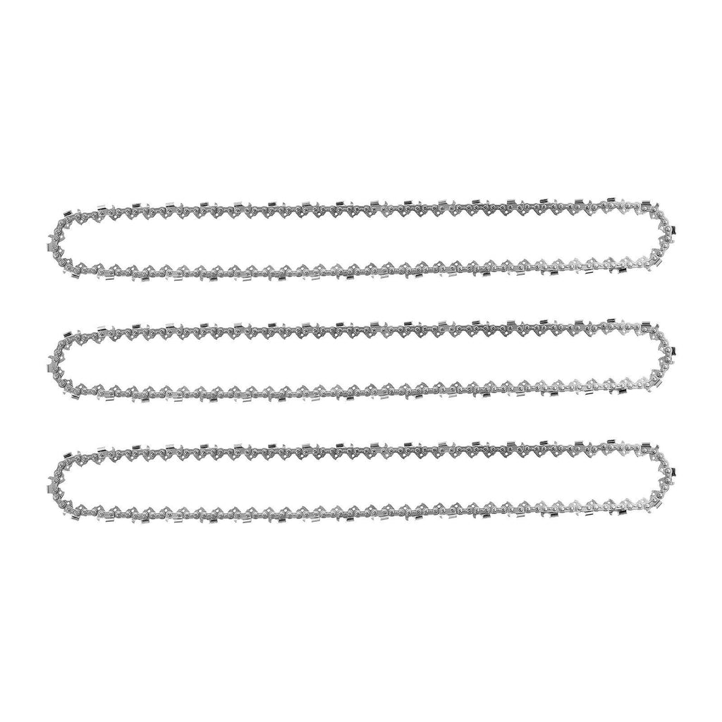Chainsaw Chain 3 Pack 18 Inch 0.325" Pitch 0.058" Gauge 72 Drive Link, Fits CN-52G Gas Chainsaw, Forged Alloy Steel, Replacement Saw Chain with Sharp Cutter Teeth, Wear-Resistant Tie Strap