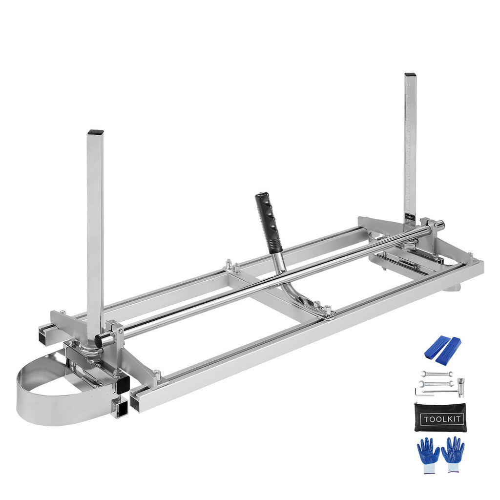 Chainsaw Mill, Portable Sawmill 14"-36" Guide Bar, Galvanized Steel Chainsaw Planking Mill with 0.2"-11.81" Cutting Thickness, Wood Lumber Cross Cutting Saw Mill for Builders and Woodworkers