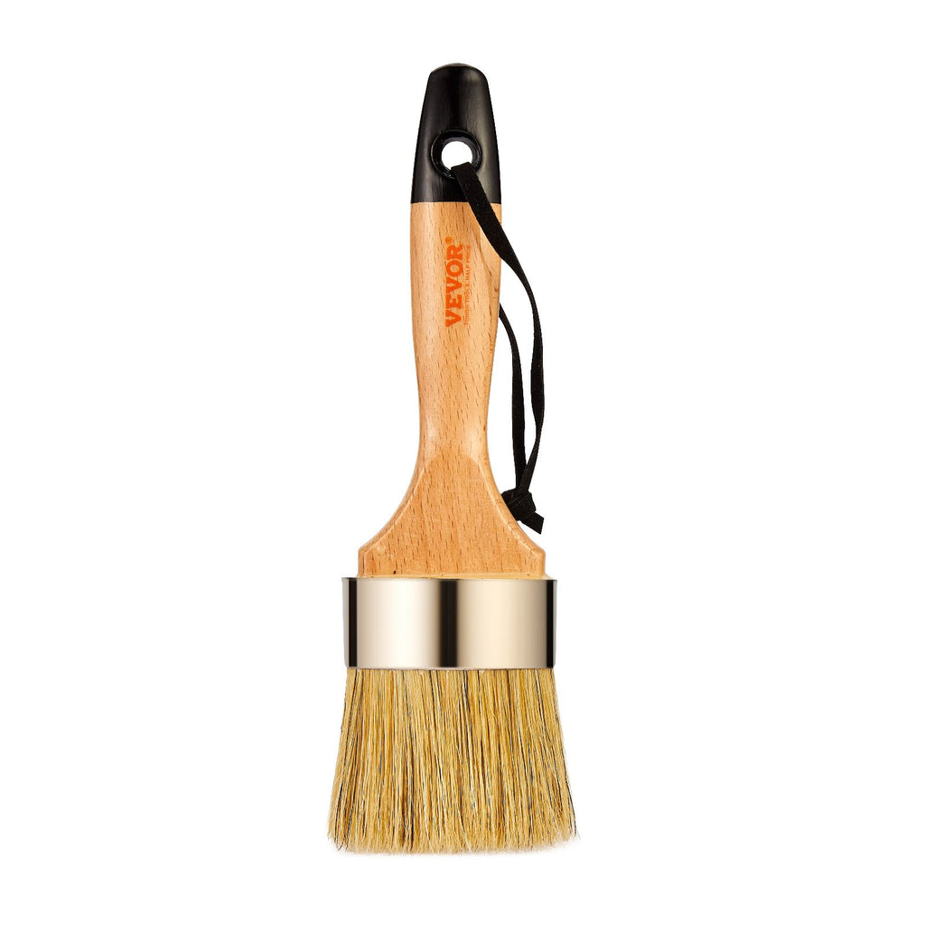 Chalk Wax Paint Brush, 4 Piece Wax Paint Brush, Chalk Paint Brushes for Furniture, Acrylic Paint,Milk Paint,Home Decor, Natural Bristle Round Oval Chalk Paint Brush for All Painting and Waxing