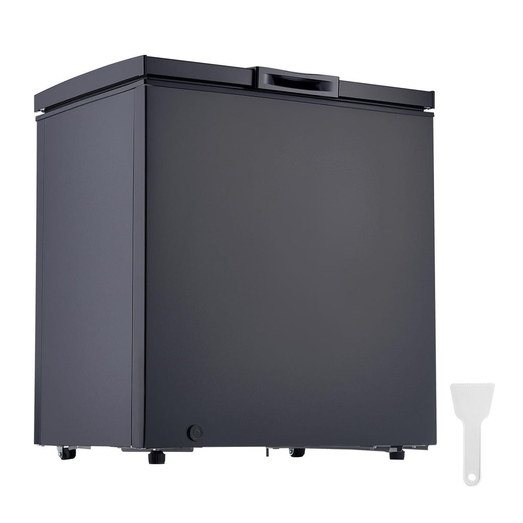 Chest Freezer, 5 Cu.ft Compact Deep Freezer, Free Standing Top Open Door Chest Freezers with 2 Removable Baskets & Adjustable Thermostat - Energy Saving, Low Noise & Garage Ready, Black
