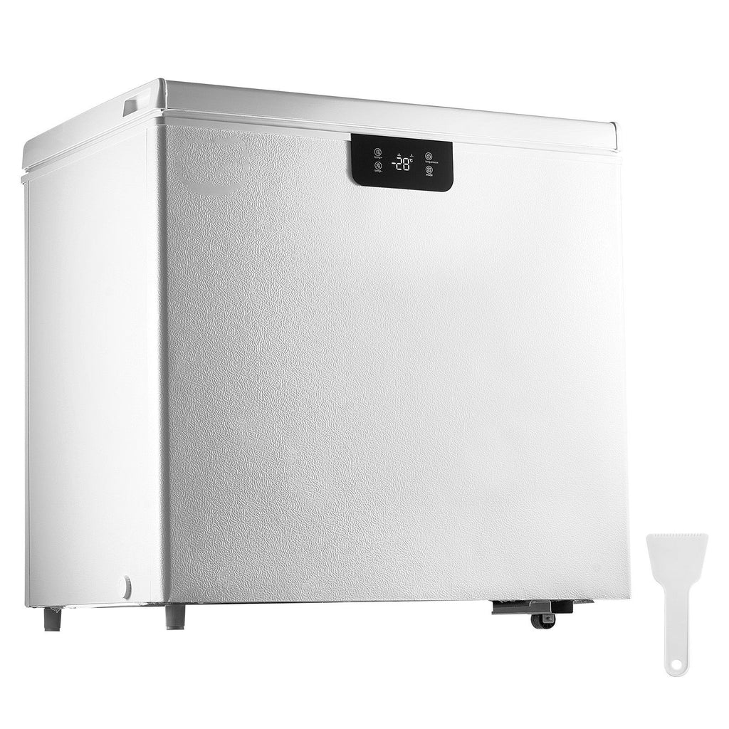 Chest Freezer, 5.4 Cu.ft / 153 L Compact Deep Freezer, Free Standing Top Open Door Compact Freezers with 2 Removable Baskets & Adjustable Thermostat, Energy Saving & Low Noise, White