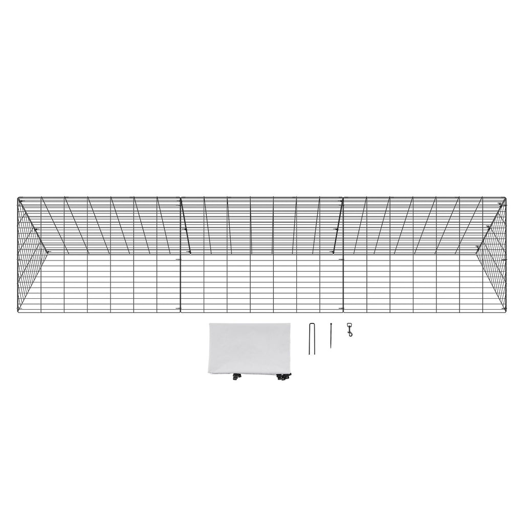 Chicken Tunnels, 118.1 x 28 x 24.2 inch (LxWxH) Chicken Tunnels for Yard, Portable Chicken Tunnels for Outside Easy Installation, Chicken Coop Run, Suitable for Chickens, Ducks, Rabbits