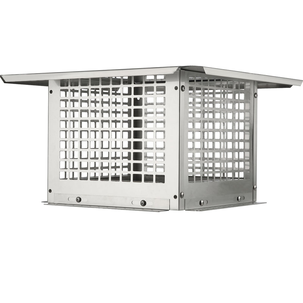 Chimney Cap, 12 x 12 inch, 304 Stainless Steel Fireplace Chimney Cover, Not Easily Toppled & Practical Accessories & Easy Installation, Fits Mesh Flue Covers Outside Clay Flue Shingles, Silver