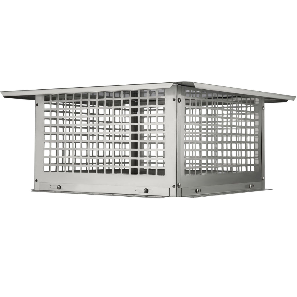 Chimney Cap, 17 x 17 inch, 304 Stainless Steel Fireplace Chimney Cover, Not Easily Toppled & Practical Accessories & Easy Installation, Fits Mesh Flue Covers Outside Clay Flue Shingles, Silver