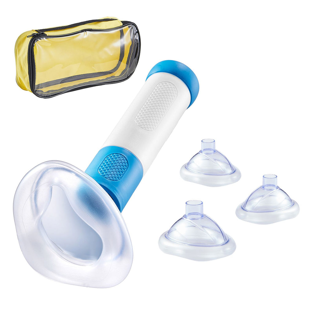 Choking Rescue Device, Portable Airway Clear Anti Choking Suction Device with 4 Multi-size Masks and 1 Storage Bag, First Aid Kit for Removing Blocked Objects, for Home, School, Travel