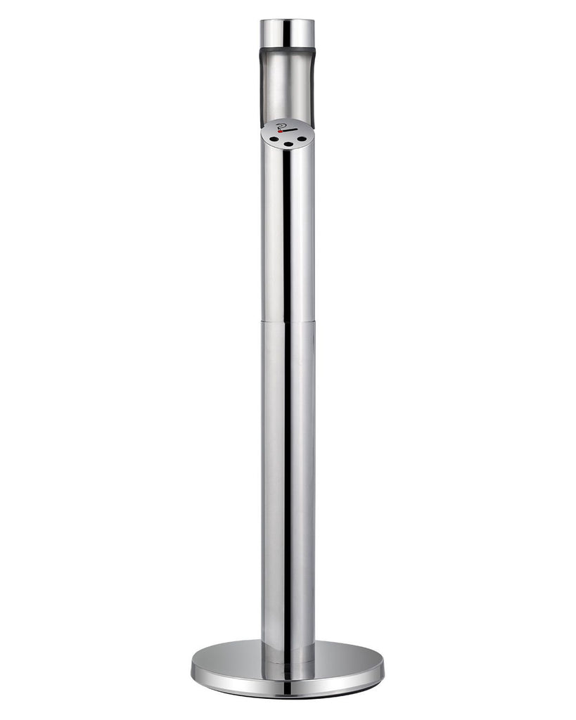 Cigarette Butt Receptacle, Stainless Steel Cylinder Cigarette Butt Container, Freestanding and Weatherproof Outdoor Cigarette Butt Disposal for Garden, Office, Restaurant, Hotel, Bar, Silver