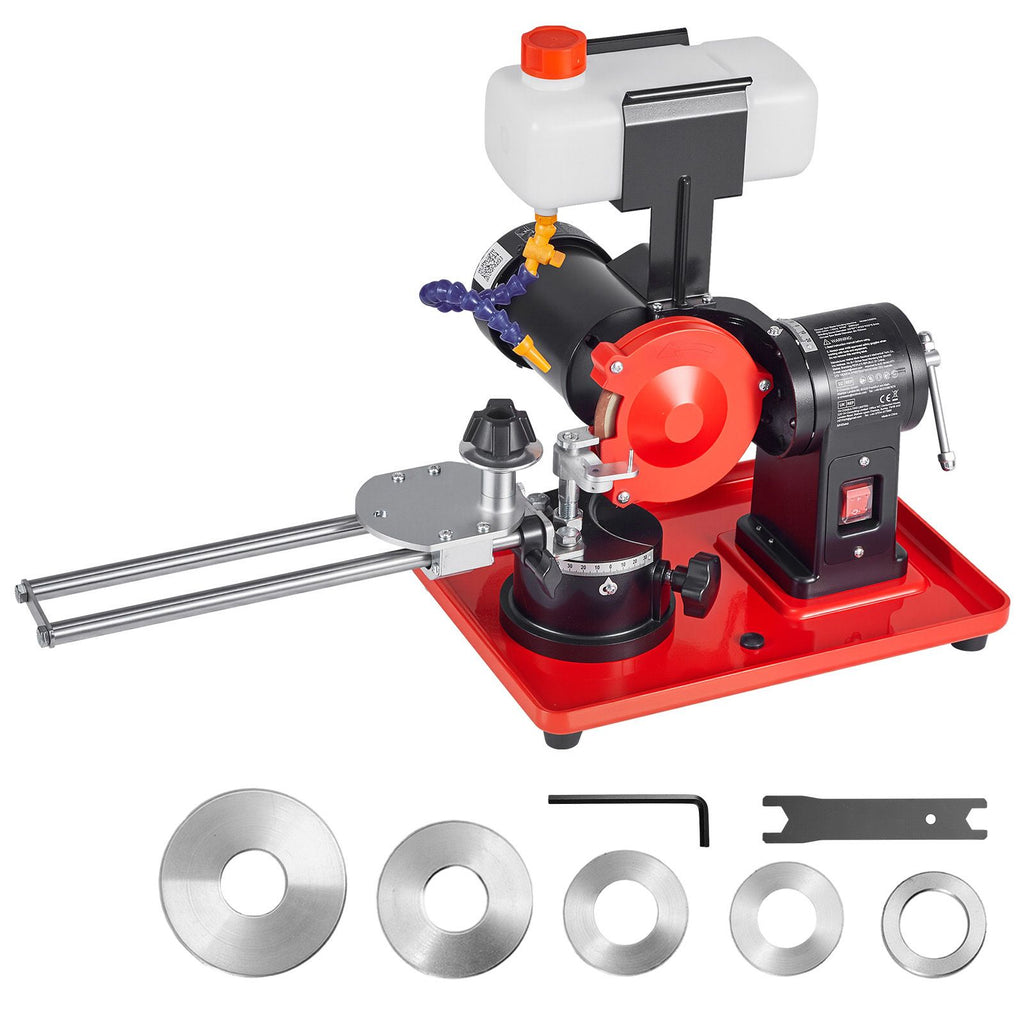 Circular Saw Blade Sharpener with Water Tank, 370W 3590RPM Rotary Angle Mill Grinder, Water Injection Sharpening Machine with 5" Grinding Wheel - Fits Φ3.2" to Φ27.5" Circular Saw Blades