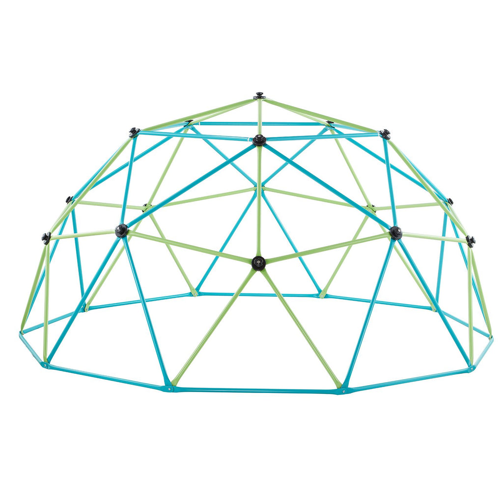 Climbing Dome, 10FT Geometric Dome Climber with Saucer Swing, 1000LBS Loading Kid's Jungle Gym Playground, Easy-Assembly Outdoor Backyard Climbing Equipment for Boys Girls 3 to 10 Years Old