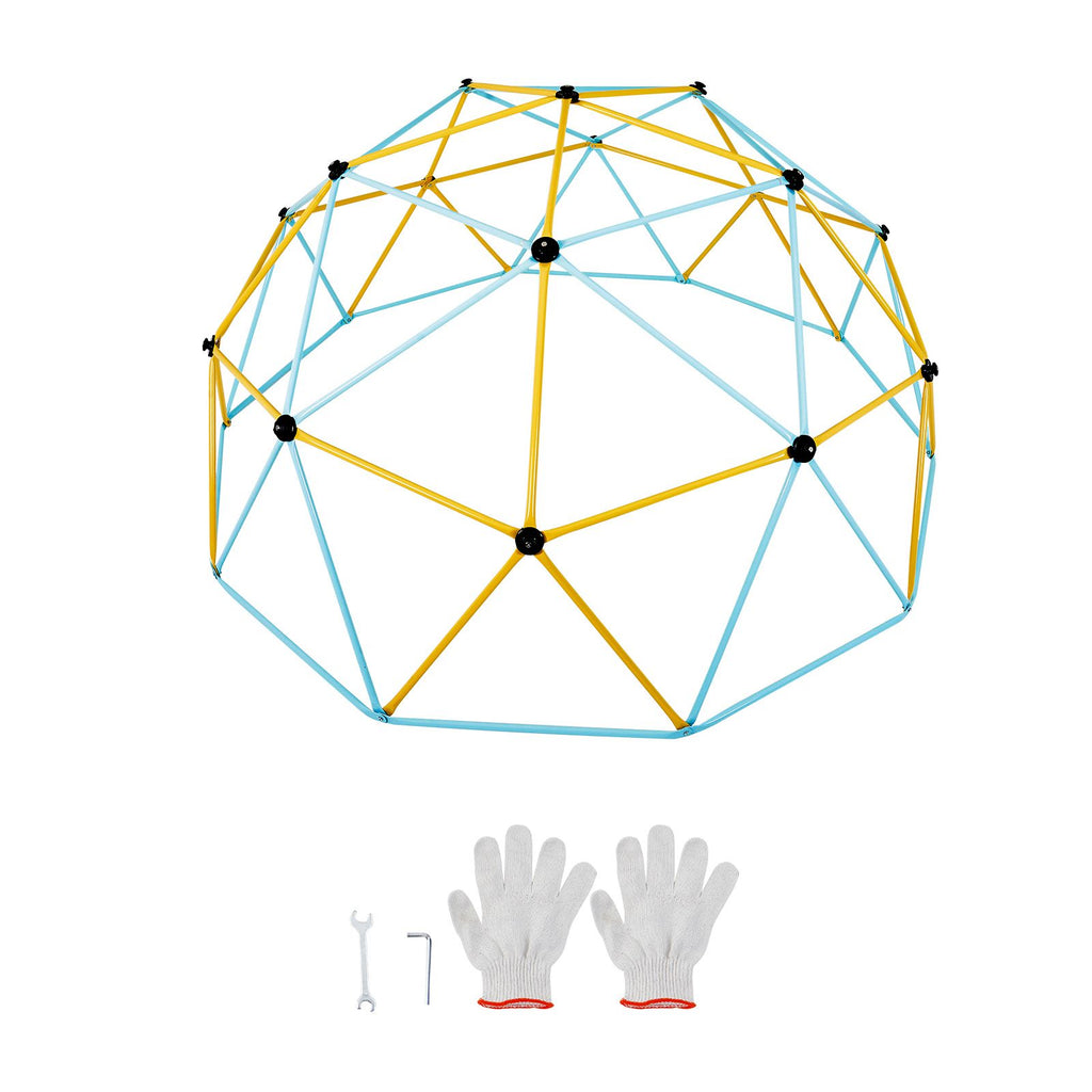 Climbing Dome, Jungle Gym Supports 750LBS and Easy Assembly, 10FT Geometric Dome Climber Play Center for Kids 3 to 10 Years Old,with Climbing Grip, Outdoor Backyard Play Equipment for Kids