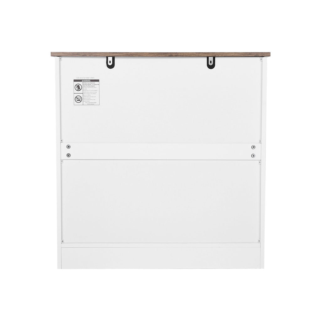 Coffee Bar Cabinet, 31.5 x 13.8 x 31.5 in Farmhouse Coffee Bar Cabinet with 3-Tier Storage, Coffee Bar Table with Barn Door, Farmhouse Sideboard Buffet Cabinet for Living Room, Entryway