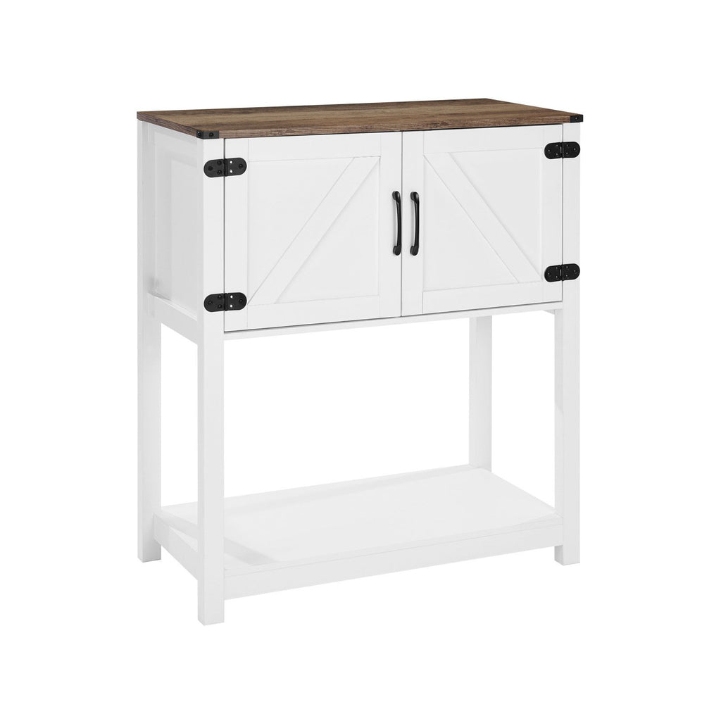 Coffee Bar Cabinet, 31.5 x 13.8 x 34.6 in Farmhouse Coffee Bar Cabinet with 3-Tier Storage, Coffee Bar Table with Magnet Doors, Farmhouse Sideboard Buffet Cabinet for Living Room, Entryway