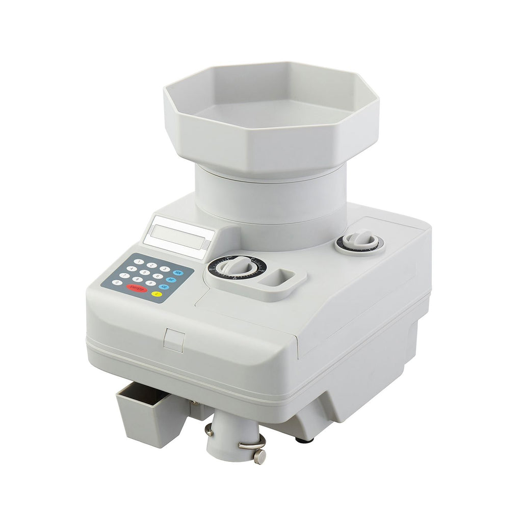 Coin Counter, Professional Coin Sorter with LED Display Holds up to 11000 Coins, Automatic Coin Sorter and Wrapper Machine for All Coins, Suitable for International Coins and Tokens