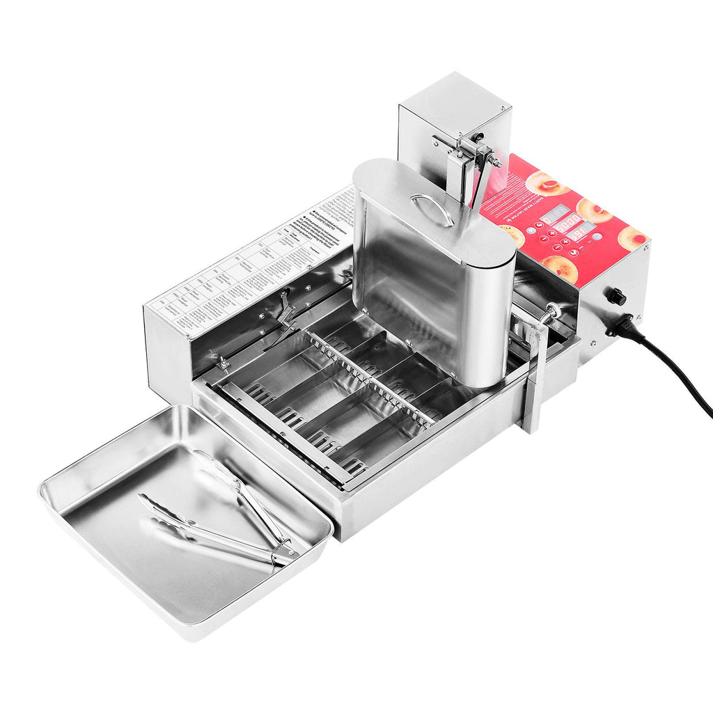 Commercial Automatic Donuts Machine, 4 Rows Donuts Making Equipment, 240 pcs/hour Electric High Power Doughnut Maker, Stainless Steel Frying Auto Fryer, with Intelligent Control