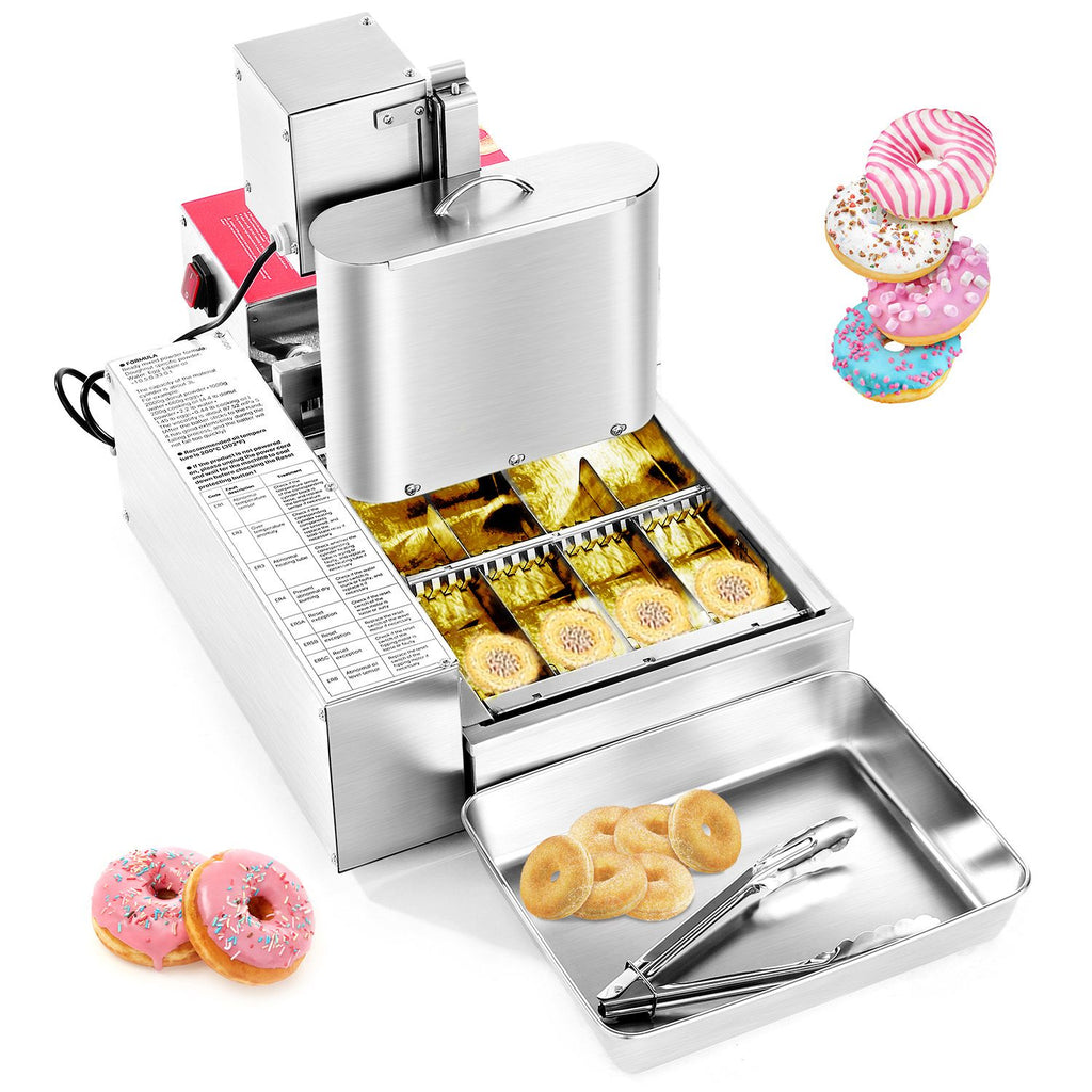Commercial Automatic Donuts Machine, 4 Rows Donuts Making Equipment, 240 pcs/hour Electric High Power Doughnut Maker, Stainless Steel Frying Auto Fryer, with Intelligent Control