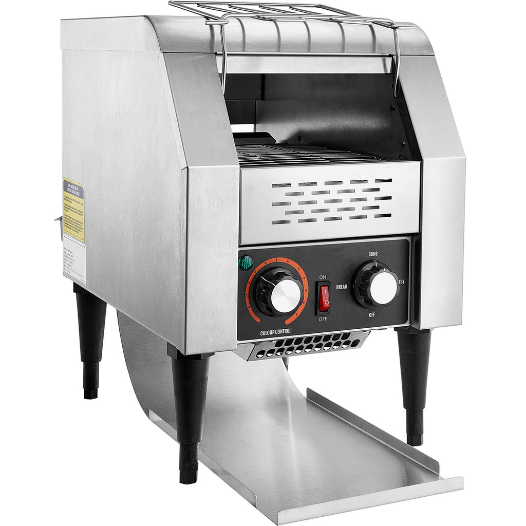 Commercial Conveyor Toaster, 150 Slices/Hour Conveyor Belt Toaster, Heavy Duty Stainless Steel Commercial Toaster Oven, Electric Restaurant Commercial Toaster for Toast Bun, Bagel, Bread