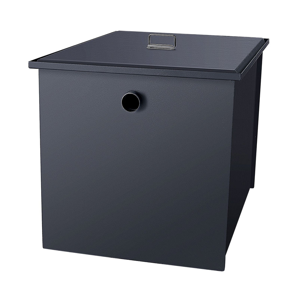 Commercial Grease Trap, 30 LBS Grease Interceptor, Side Inlet Interceptor, Under Sink Carbon Steel Grease Trap, 10.8 GPM Waste Water Oil-water Separator, for Restaurant Canteen Home Kitchen