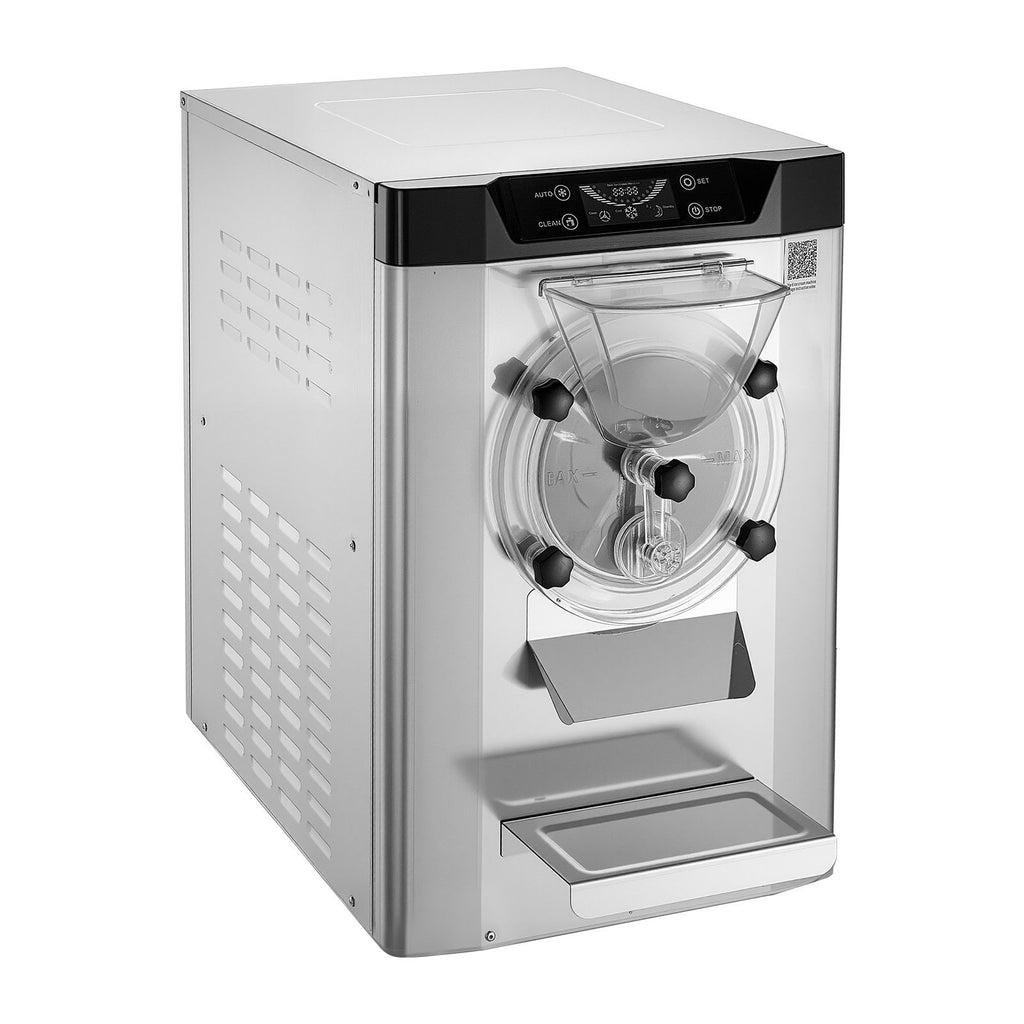 Commercial Hard Ice Cream Machine, 2000W 3.17-5.28 Gal/Hour, Countertop Gelato Hard Serve Ice Cream Maker with 6L 304 Stainless Steel Cylinder, Auto Clean LED Panel for Snack Bar Restaurants