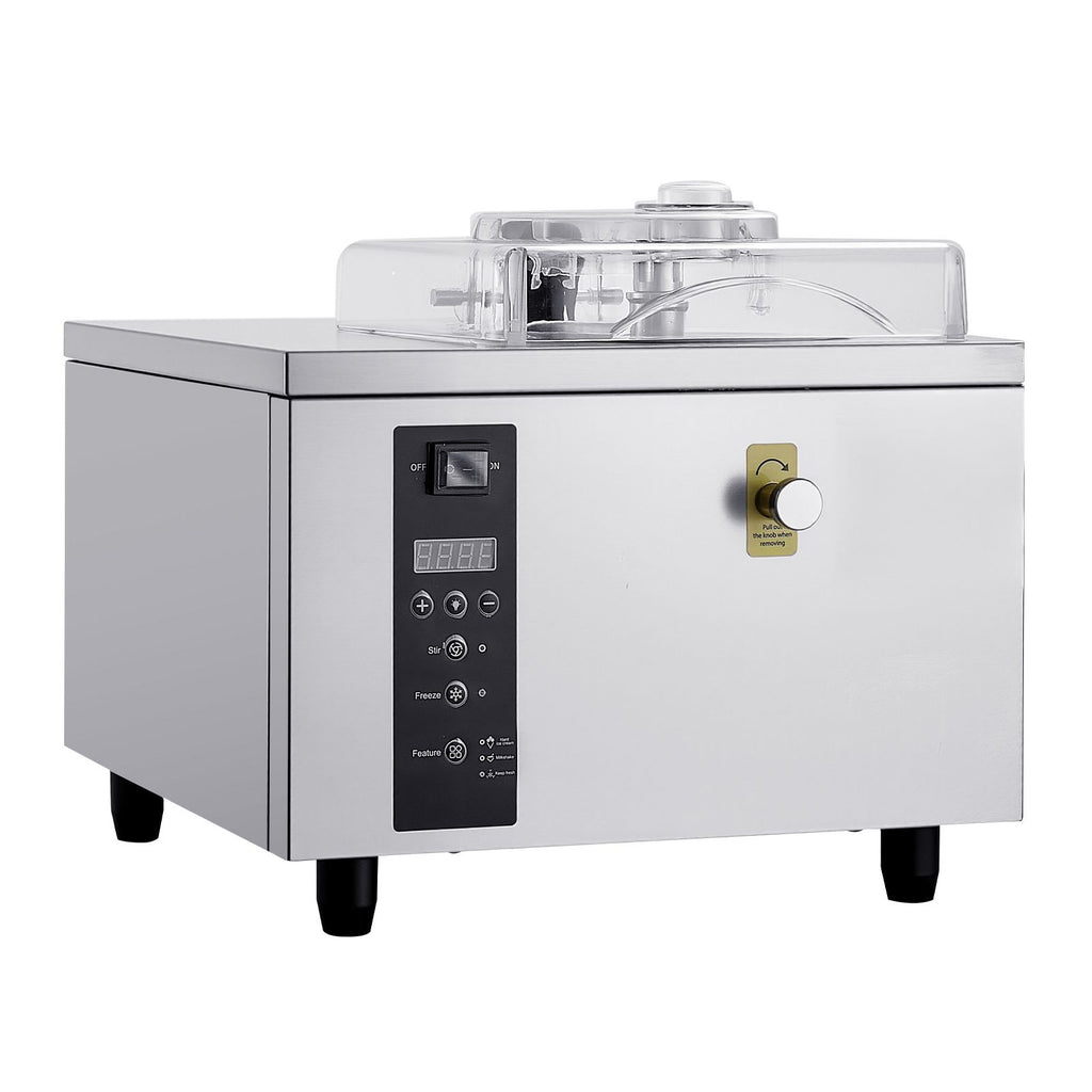 Commercial Hard Ice Cream Machine, 500W 1.32 Gal/Hour, Gelato Hard Serve Ice Cream Maker with 2.8L 304 Stainless Steel Cylinder, Auto Clean LED Panel High Productivity for Snack Bar Restaurants
