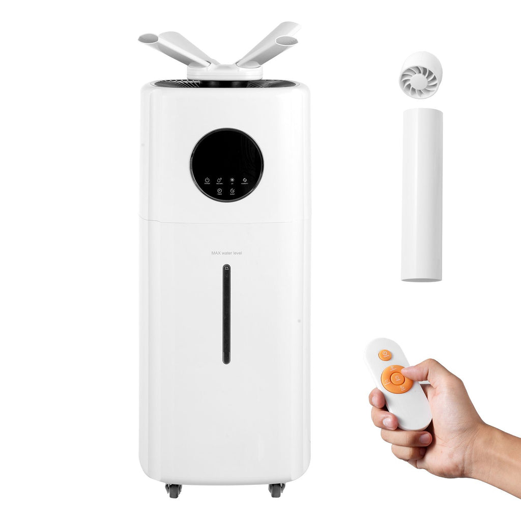 Commercial Humidifier, 5.5 Gal/21L 40.6 oz/h Cool Mist Output, Industrial Air Vaporizer for Large Room Up To 1291.7 Sq Ft,Top Refill Humidifier w/ 12-Hour Timer for Whole House,Greenhouse, Plant