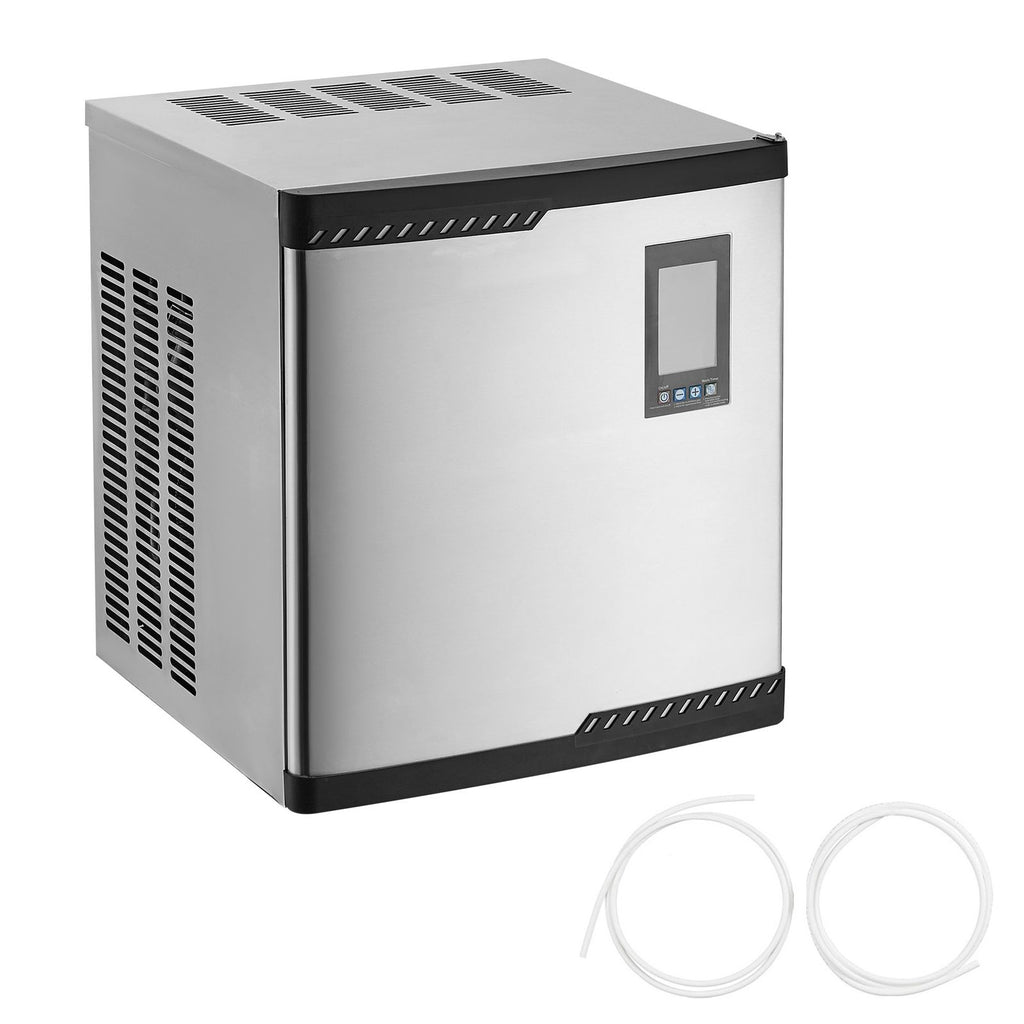 Commercial Ice Maker Machine - Head, 300 Lbs/Day Stainless Steel Ice Machine with Scheduled Ice-Making, Self-Cleaning, Adjustable Thickness, Ideal for Restaurant Bar Cafe Hotel - Head Only