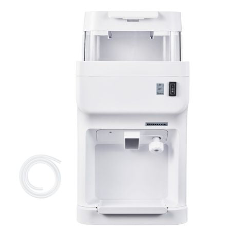 Commercial Ice Shaver Crusher, 220lbs Per Hour Electric Snow Cone Maker with 8L Ice Cube Box, 350W 1500RPM Tabletop Shaved Ice Machine for Parties Events Bar, Home and Commercial Use (White)