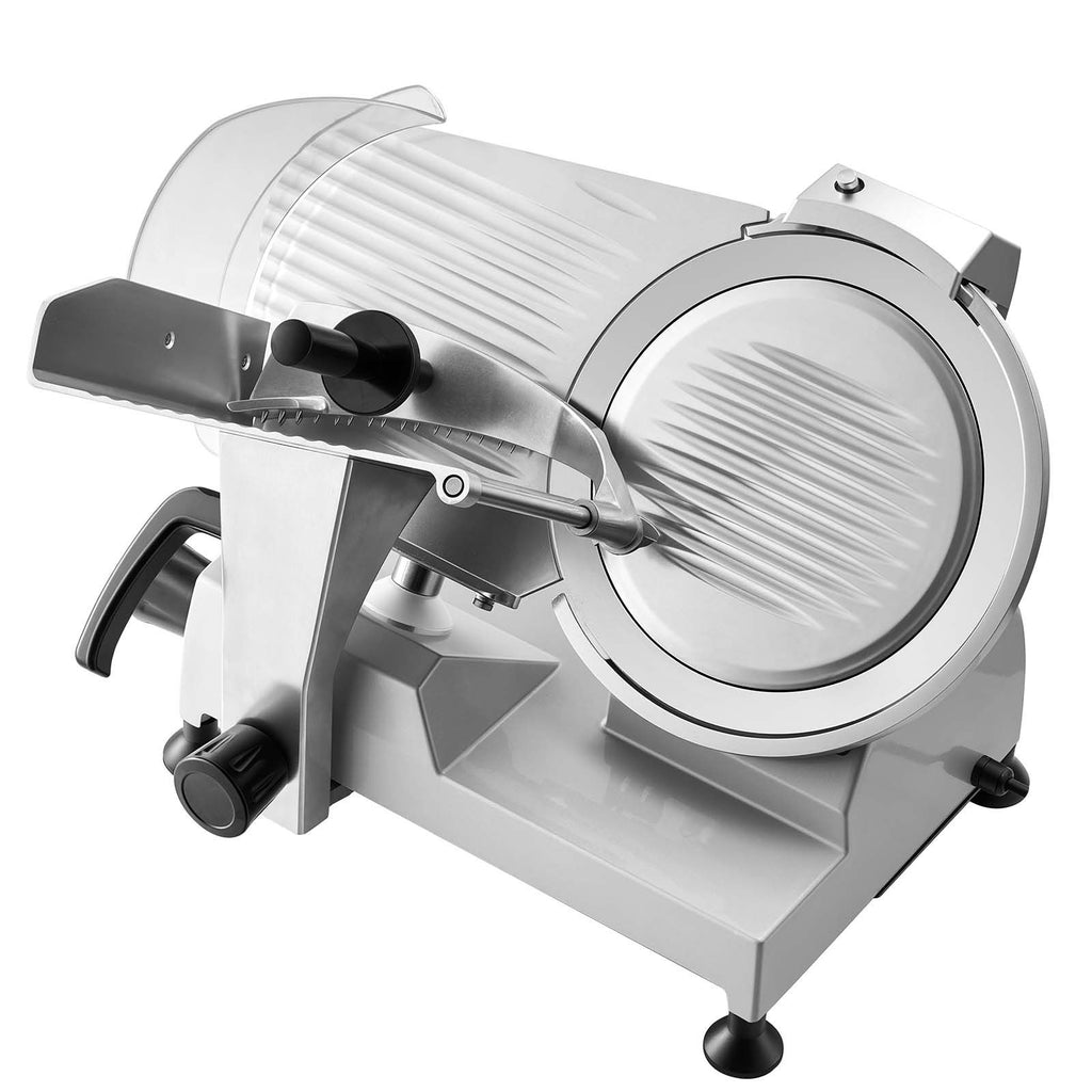 Commercial Meat Slicer, 320W Electric Deli Food Slicer with 12" Carbon Steel Blade, Built-In Sharpener & 0-0.6" Adjustable Thickness for Frozen Meat, Ham, Baguett, Steak, UL Approved