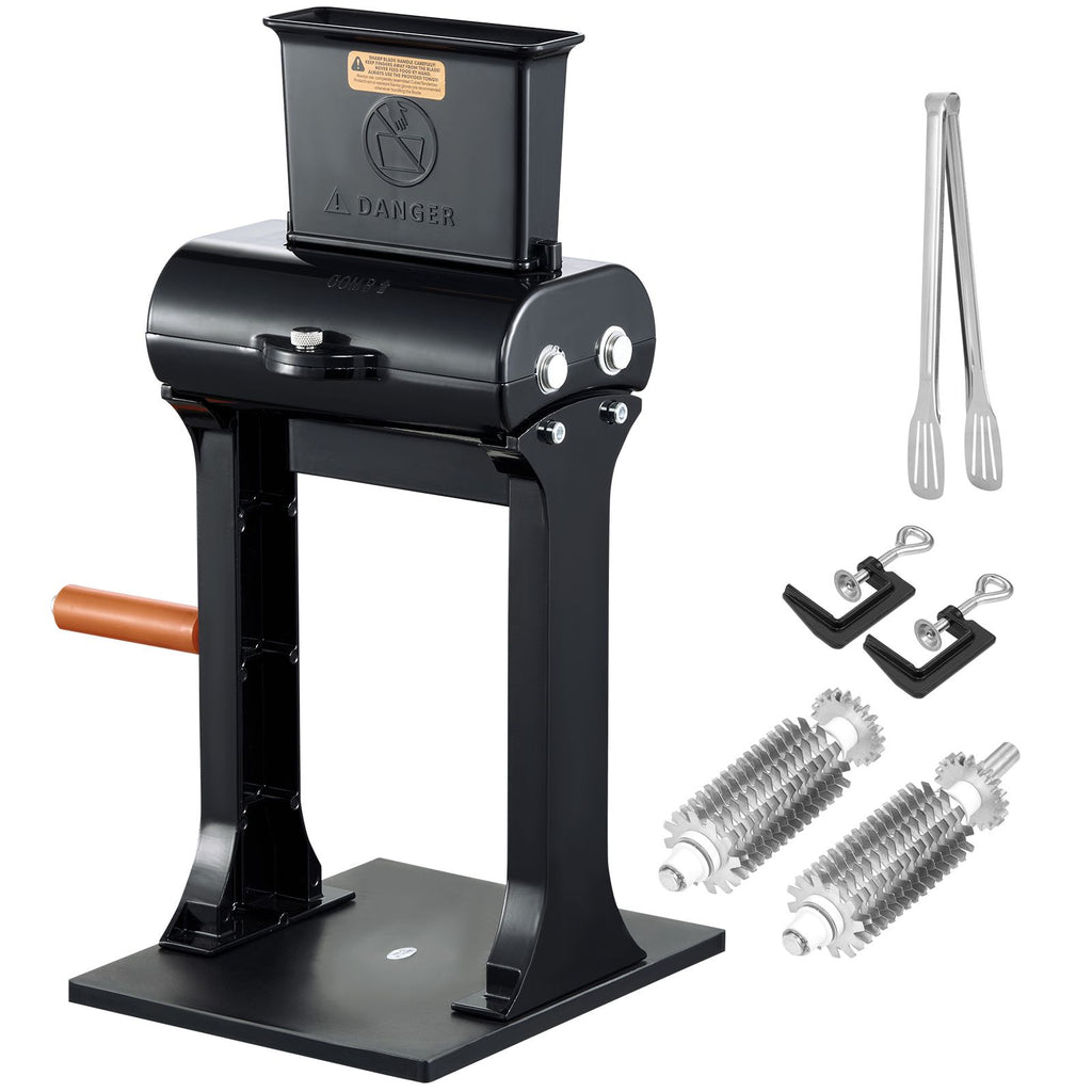 Commercial Meat Tenderizer, Heavy Duty Stainless Steel Meat Tenderizer Machine, Quick and Easy Manual Operation Kitchen Tool, 5.8" Feed Port for Beef, Turkey, Chicken, Pork, Steak, and Fish