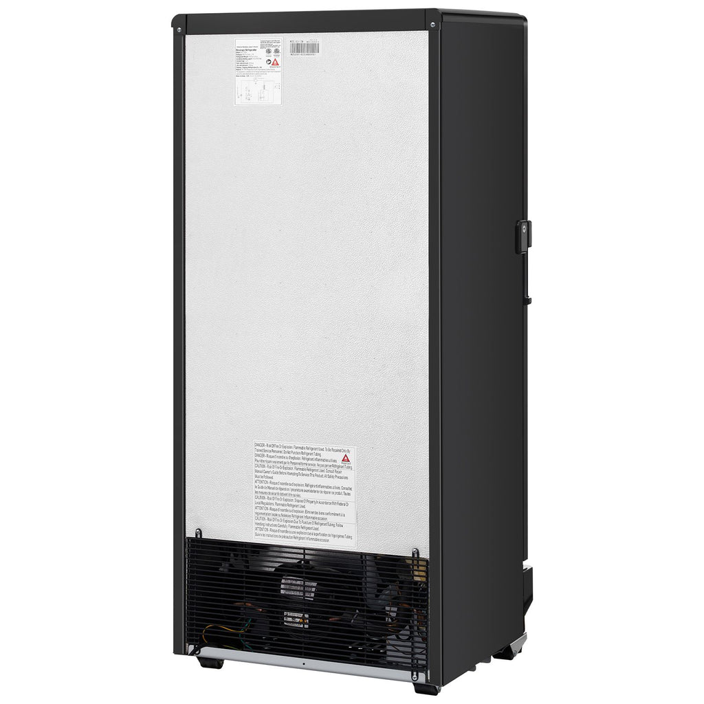 Commercial Merchandiser Refrigerator, 5.7 CU.FT Glass Door Display Refrigerator Upright Fridge, Beverage Refrigerator Cooler Merchandiser with 3 Adjustable Shelves and Soft LED Light, Black