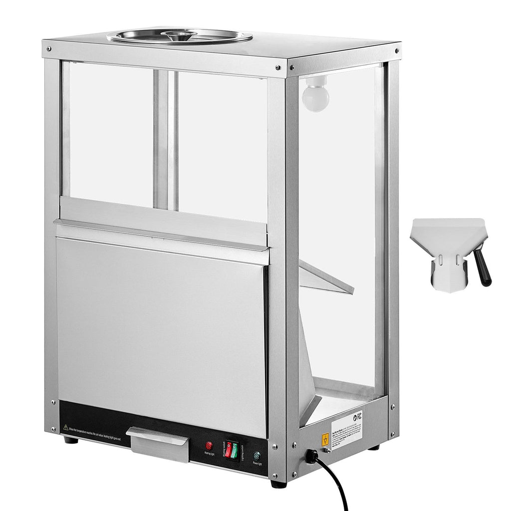 Commercial Nacho Chip Warmer, 84.5QT Chip Warmer Machine with Heating Base and Warming Light, Nacho Machine with Deflection Board, Stainless Steel, for Nacho Chips, Popcorn, Potato Chips, Peanut
