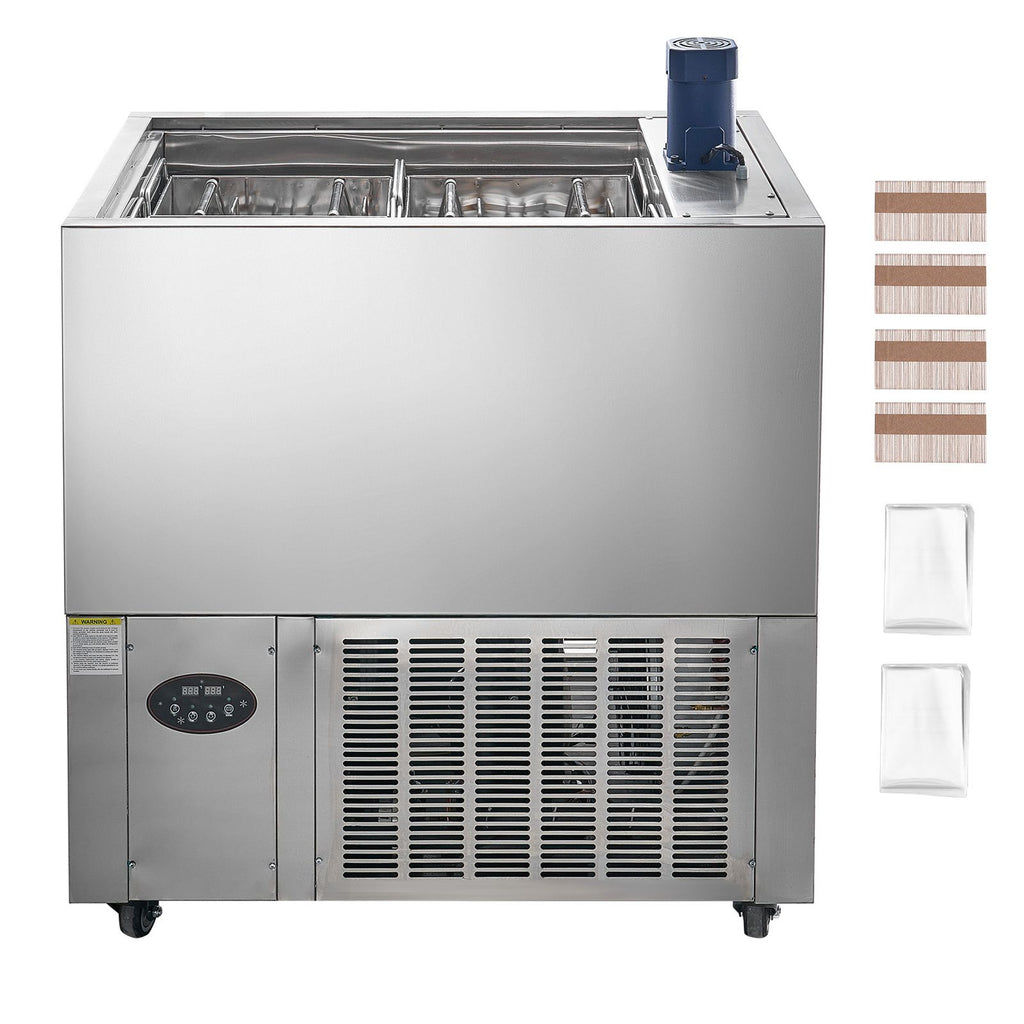 Commercial Popsicle Machine, 4 Mould Set - 120 PCS Ice Pops Making Machine, Stainless Steel Commercial Ice Lolly Maker, Ice Sticks Popsicle Machine for Bar, Cafes, Milktea Store (30PCS / Mould S