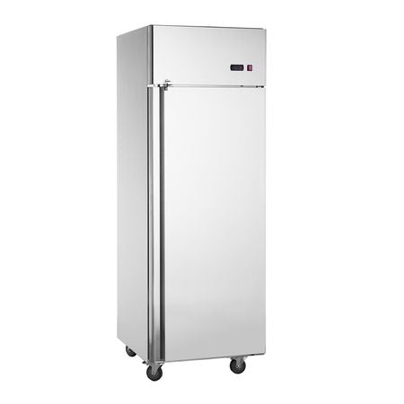 Commercial Refrigerator 19.32 Cu.ft, Reach In 27" W Upright Refrigerator Single Door, Auto-Defrost Stainless Steel Reach-in Refrigerator & 4 Shelves, 33 to 41 F Temp Control, LED Light, 4 Wheel
