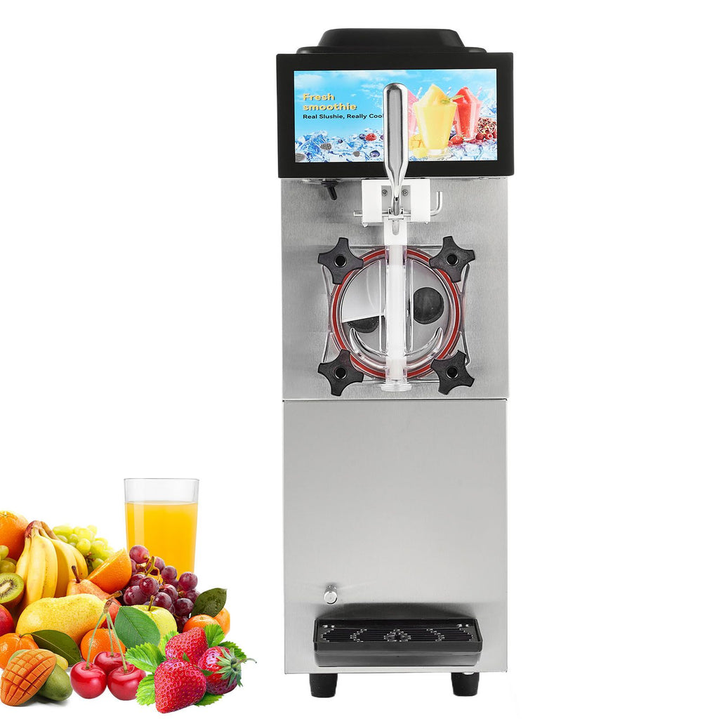 Commercial Slushy Machine, 12L / 3.17 Gal Single Tank, Cool and Freeze Modes, Stainless Steel Margarita Smoothie Frozen Drink Maker, Slushie Machine for Party Cafes Restaurants Bars Home