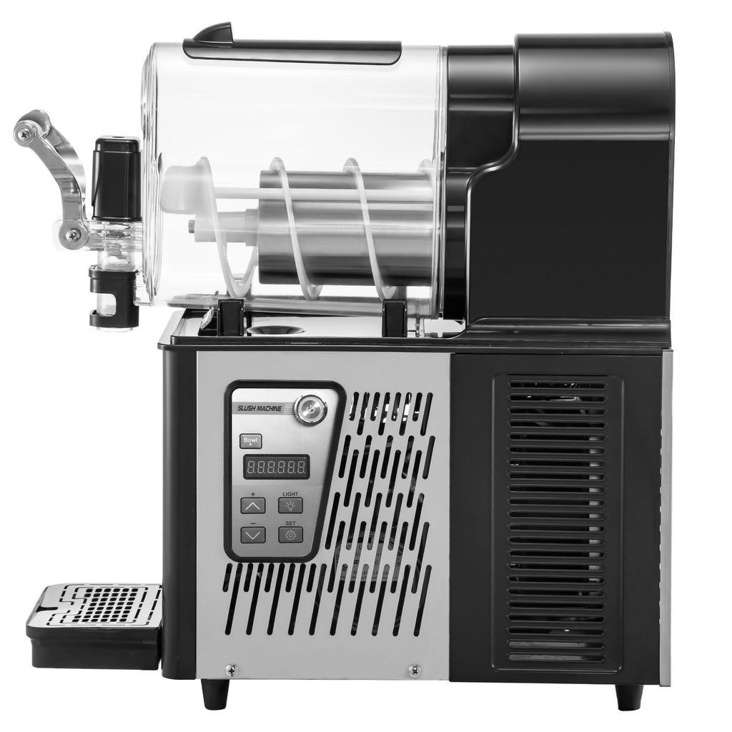 Commercial Slushy Machine, 3L Single Bowl Slush Drink Maker, 330W Frozen Drink Machine with Temperature Preservation, Stainless Steel Home Slush Frozen Drink Machine Automatic Clean, Black