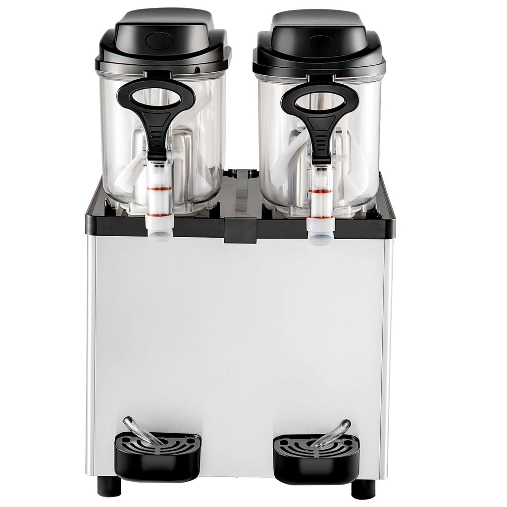 Commercial Slushy Machine, 6 L x 2 Tanks 50 Cups Margarita Machine, 700W 110V Stainless Steel Smoothie Frozen Drink Maker, Perfect for Supermarkets Cafes Restaurants Bars and Home Use, Silver
